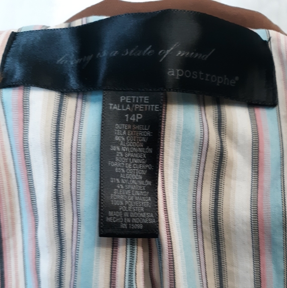 Apostrophe jacket for women size 14P (9) - Picture 7 of 8